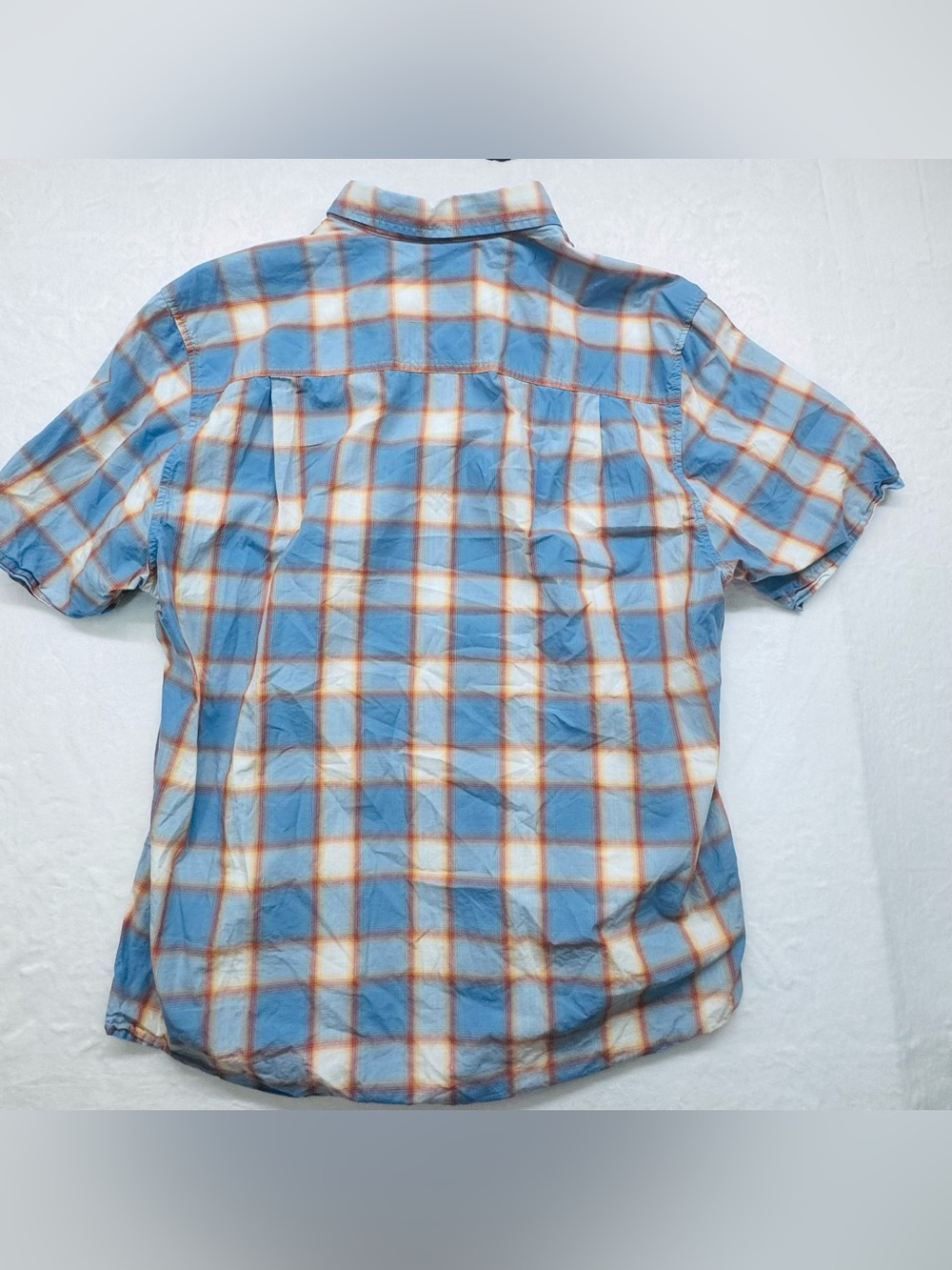 Tommy Bahama Jeans Blue Plaid Short Sleeve Button Front Shirt XL - Picture 12 of 12